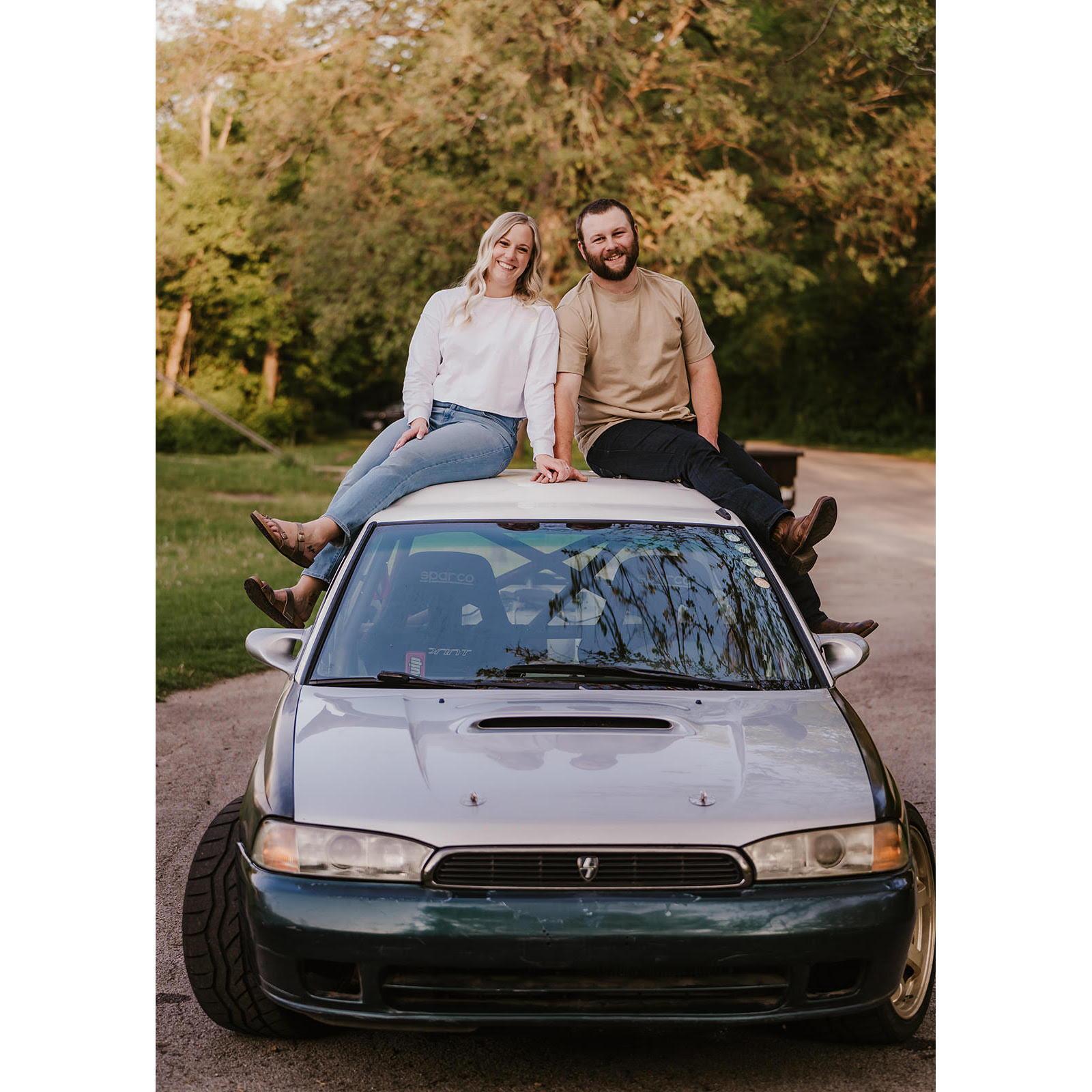 The Subaru has been a constant in our relationship, it only felt right to include it in our engagement pictures!
