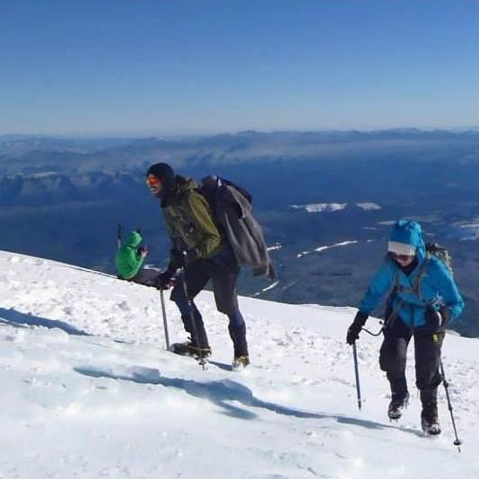 Climbing Mt. St. Helens, our first mountain together. January 1st, 2015