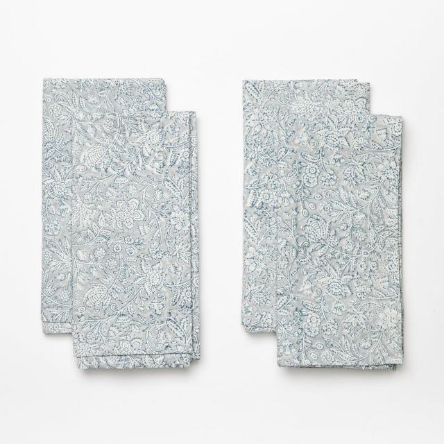 McGee & Co Elaina Block Printed Napkins (set of 4)