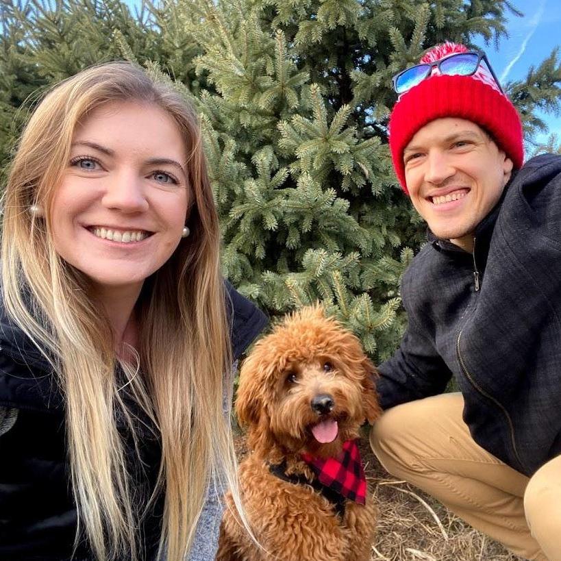 Milwaukee, WI | Christmas tree shopping with our little floof ball!