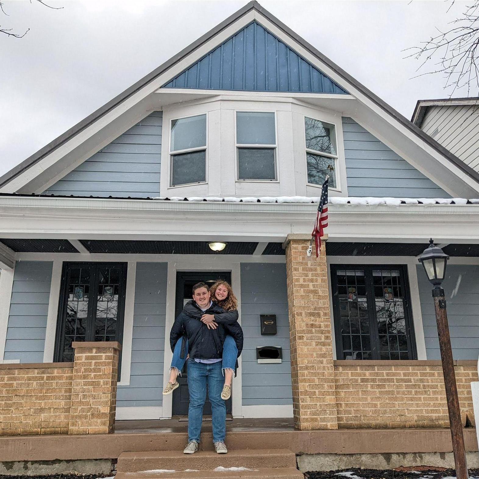 The very front porch where Cody proposed taken minutes before he got down on one knee! (February 2022)