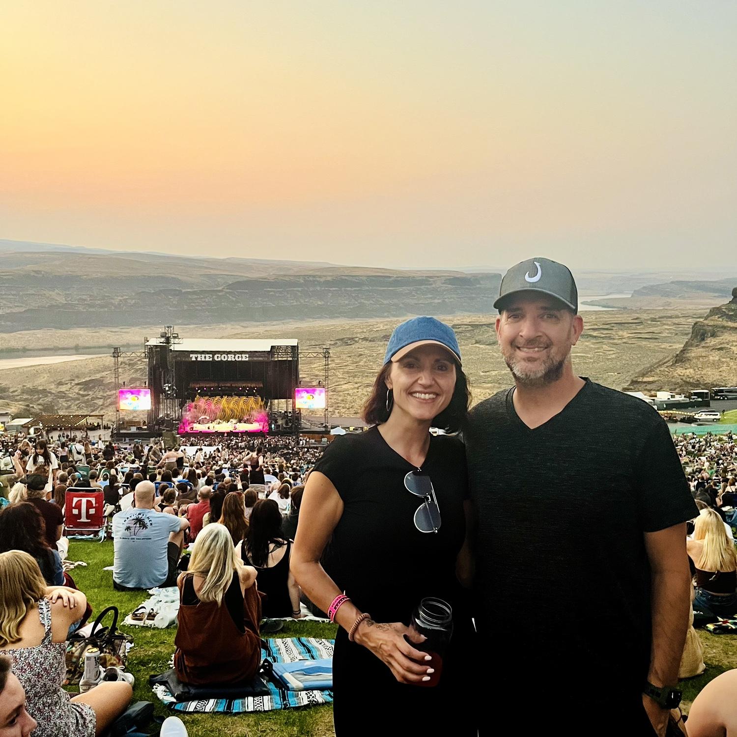 Hozier concert at the Gorge with Grace and Kiera.