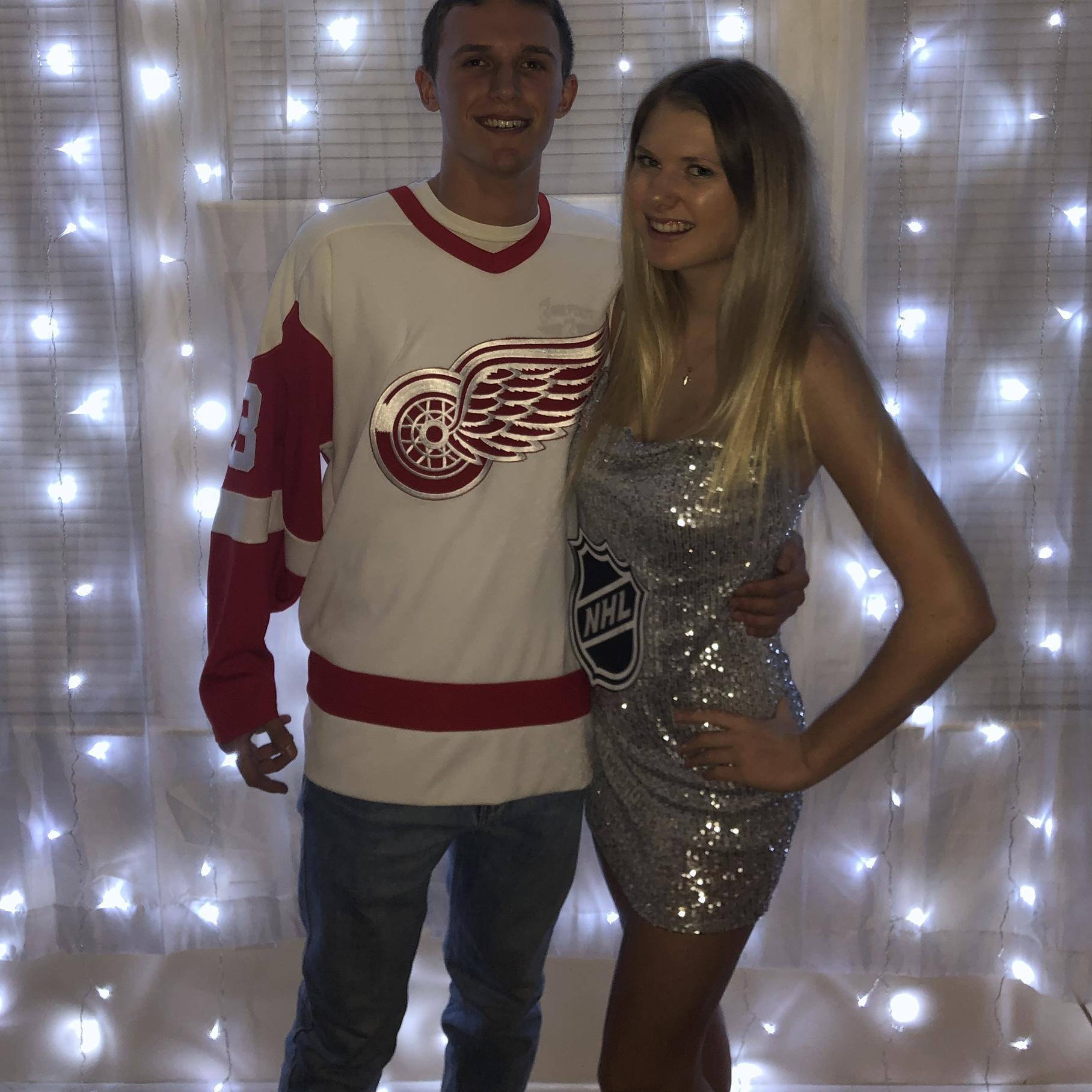 Our first photo together at Bridget's sorority halloween function in 2019