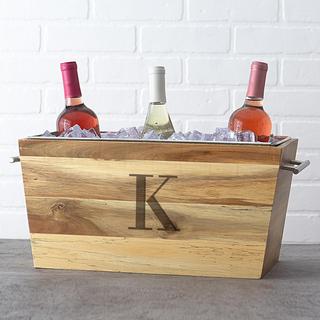 Personalized Acacia Beverage Trough
