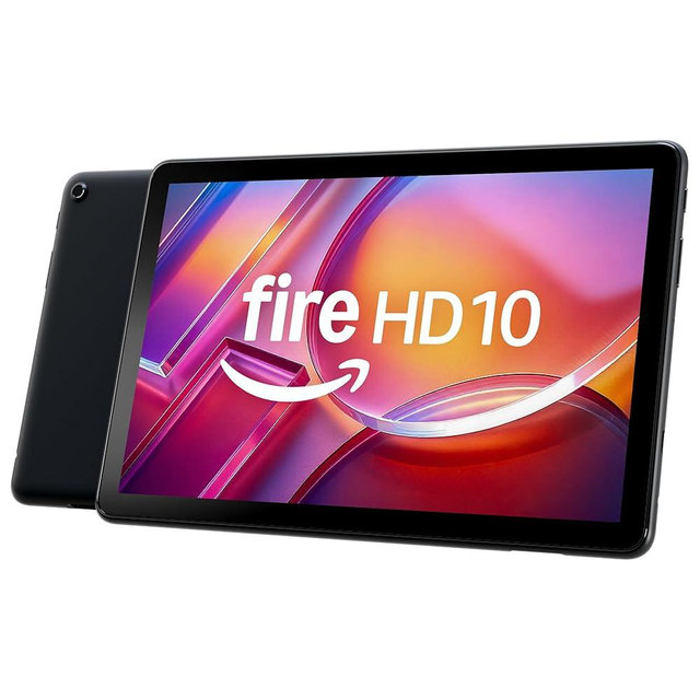 Amazon Fire HD 10 tablet (newest model) built for relaxation, 10.1" vibrant Full HD screen, octa-core processor, 3 GB RAM, 64 GB, Black, without lockscreen ads