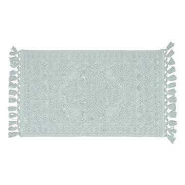 French Connection Bath Rugs, 17 in. x 24 in, Light Blue
