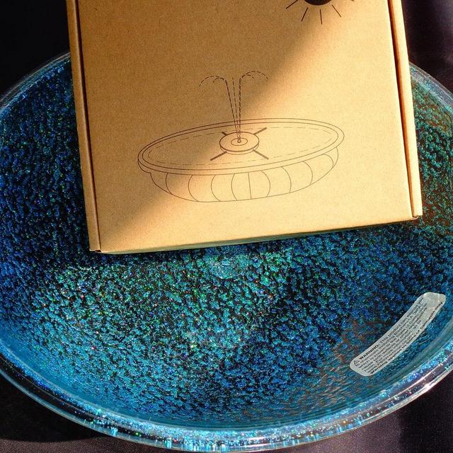 Solar Fountain Bubbler and Bowl, Hanging...