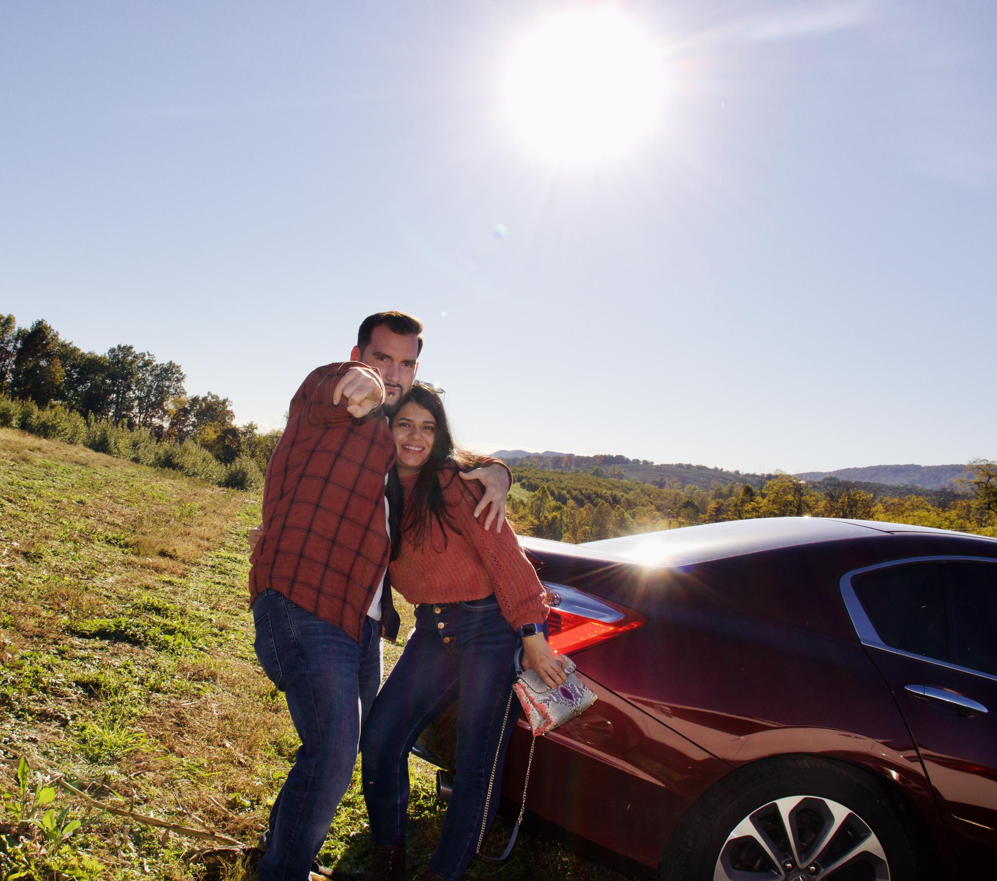 This picture was during our first trip as a couple to Shenandoah Valley