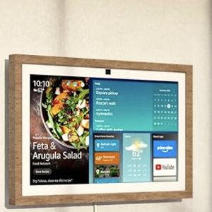Echo Show 15 Bundle: Includes All-New Echo Show 15 & Made for Amazon Frame | Light Brown