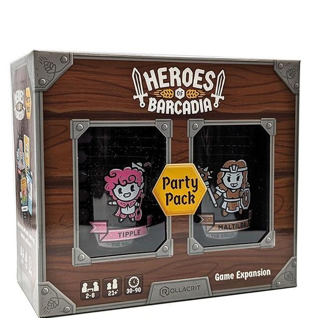 HEROES OF BARCADIA Party Pack Expansion: Add Two More Players to Your RPG Dungeon Exploration Drinking Games Night | New 1st Edition | A Party Games Board Games for Adults with DND Dice and Drinks!