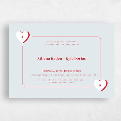 Blue Landscape Wedding Invitation - Jolla Landscape
