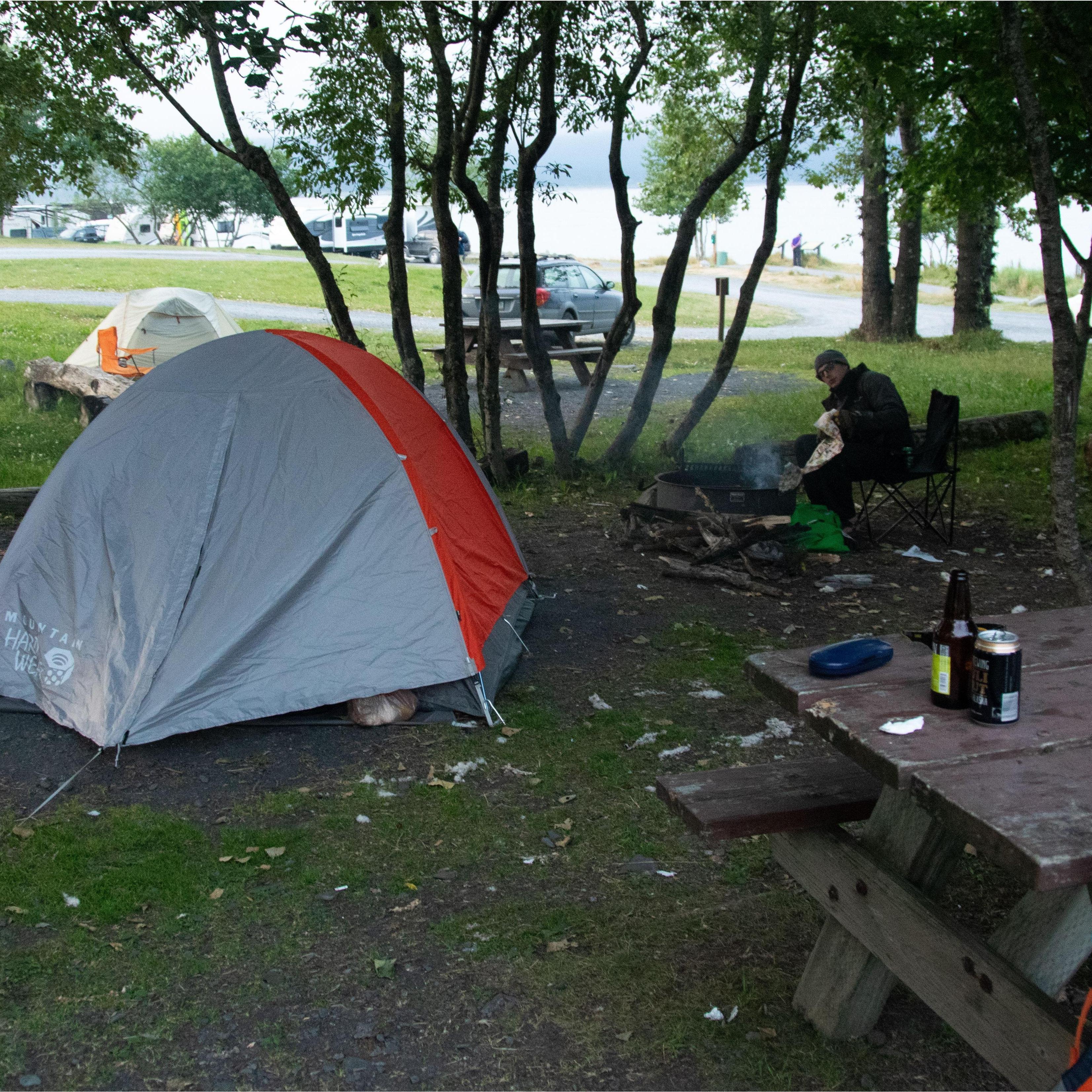 Abbie's first time camping (Seward, Alaska)