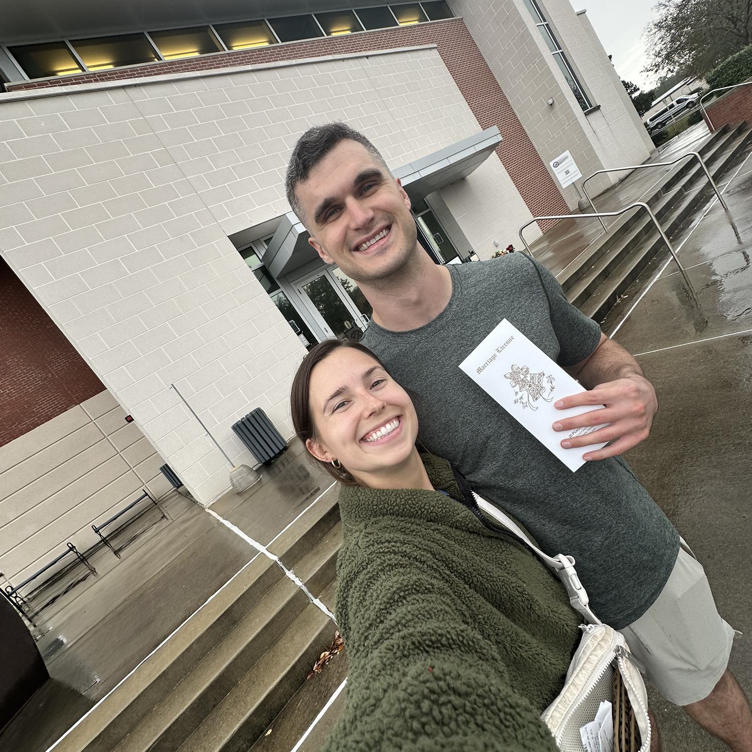 Florida
December 2023
Getting our marriage license