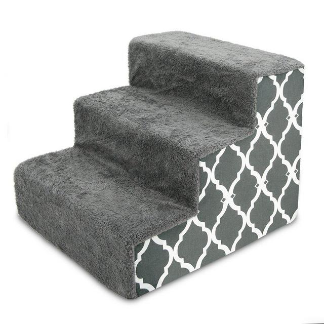 USA Made Pet Steps/Stairs with CertiPUR-US Certified Foam for Dogs & Cats by Best Pet Supplies