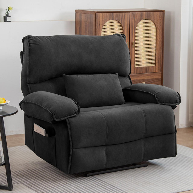 Streamdale Oversized Push-Back Recliner with Super Soft Fleece