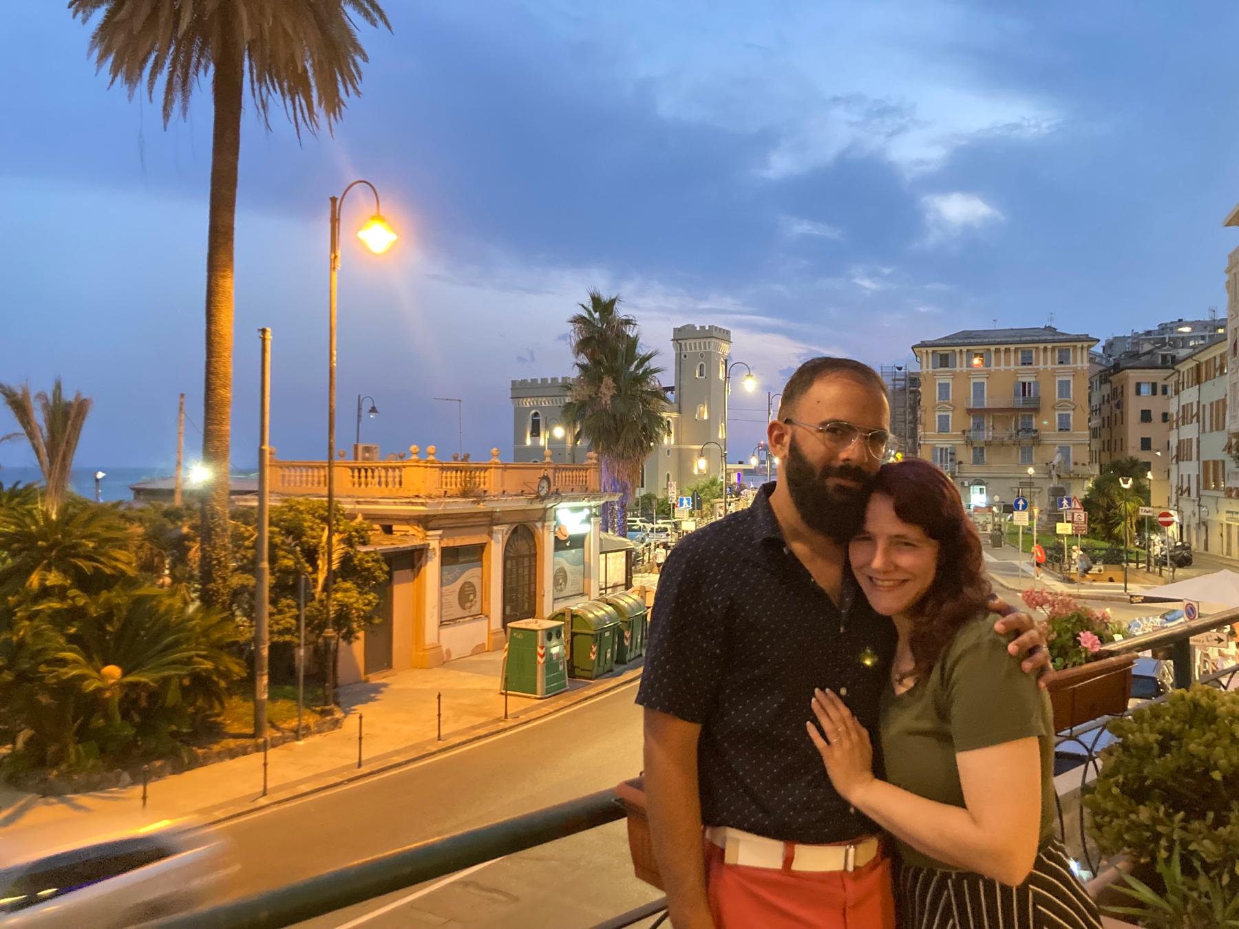 Our first night in Genoa, Italy