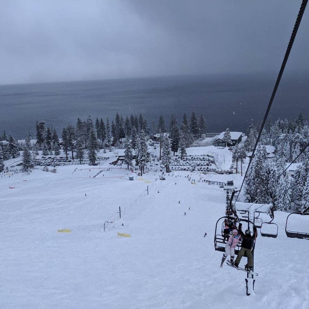 That's us on the ski lift!