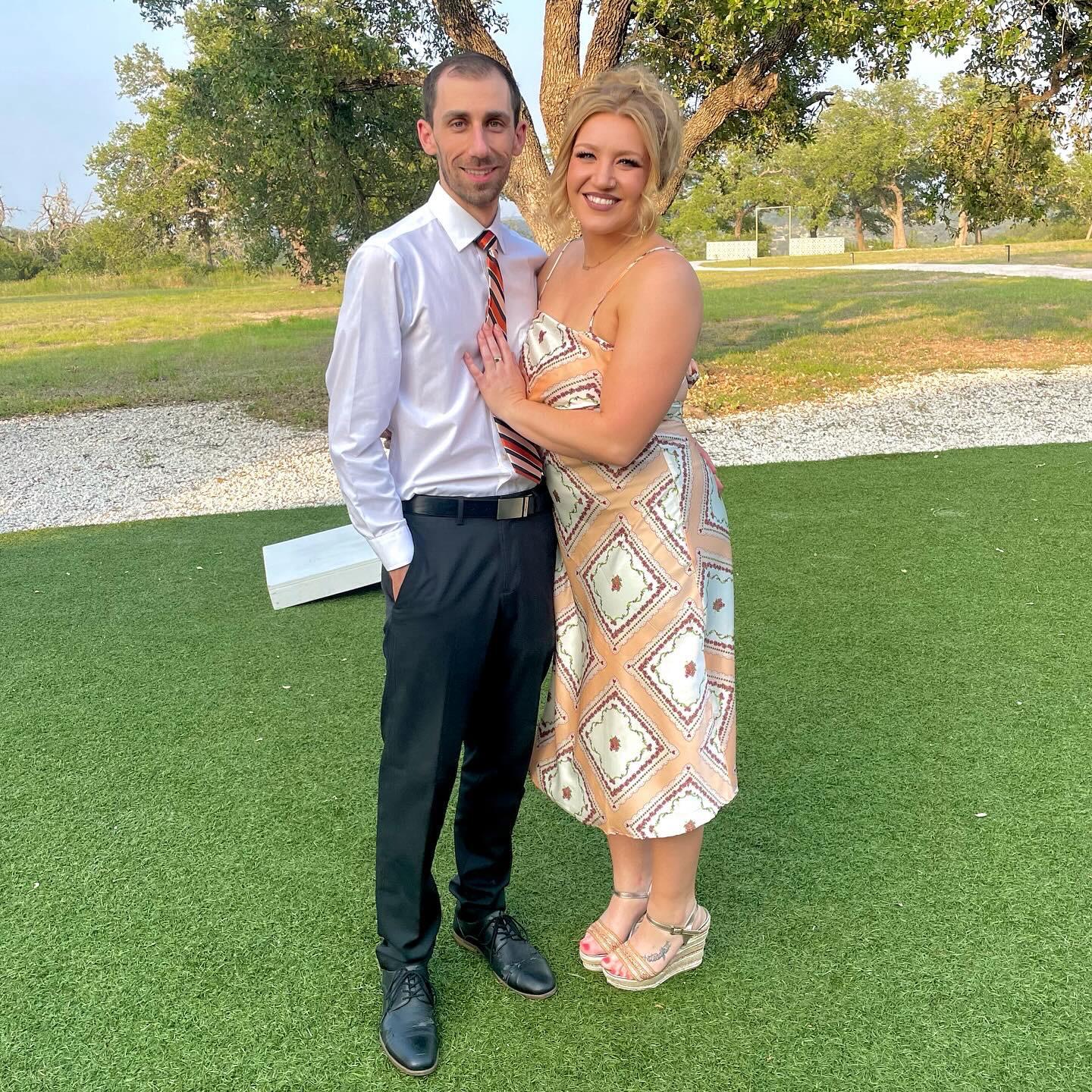 2 1/2 years together at Brandon & Danielle’s wedding🧡