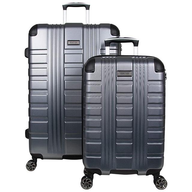 Kenneth Cole Reaction Scott's Corner Hardside Expandable 8-Wheel Spinner TSA Lock Travel Suitcase, Charcoal, 2-Piece Set (20" & 28")