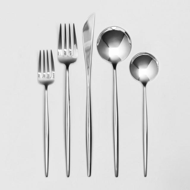 5PC | MOON POLISHED STEEL