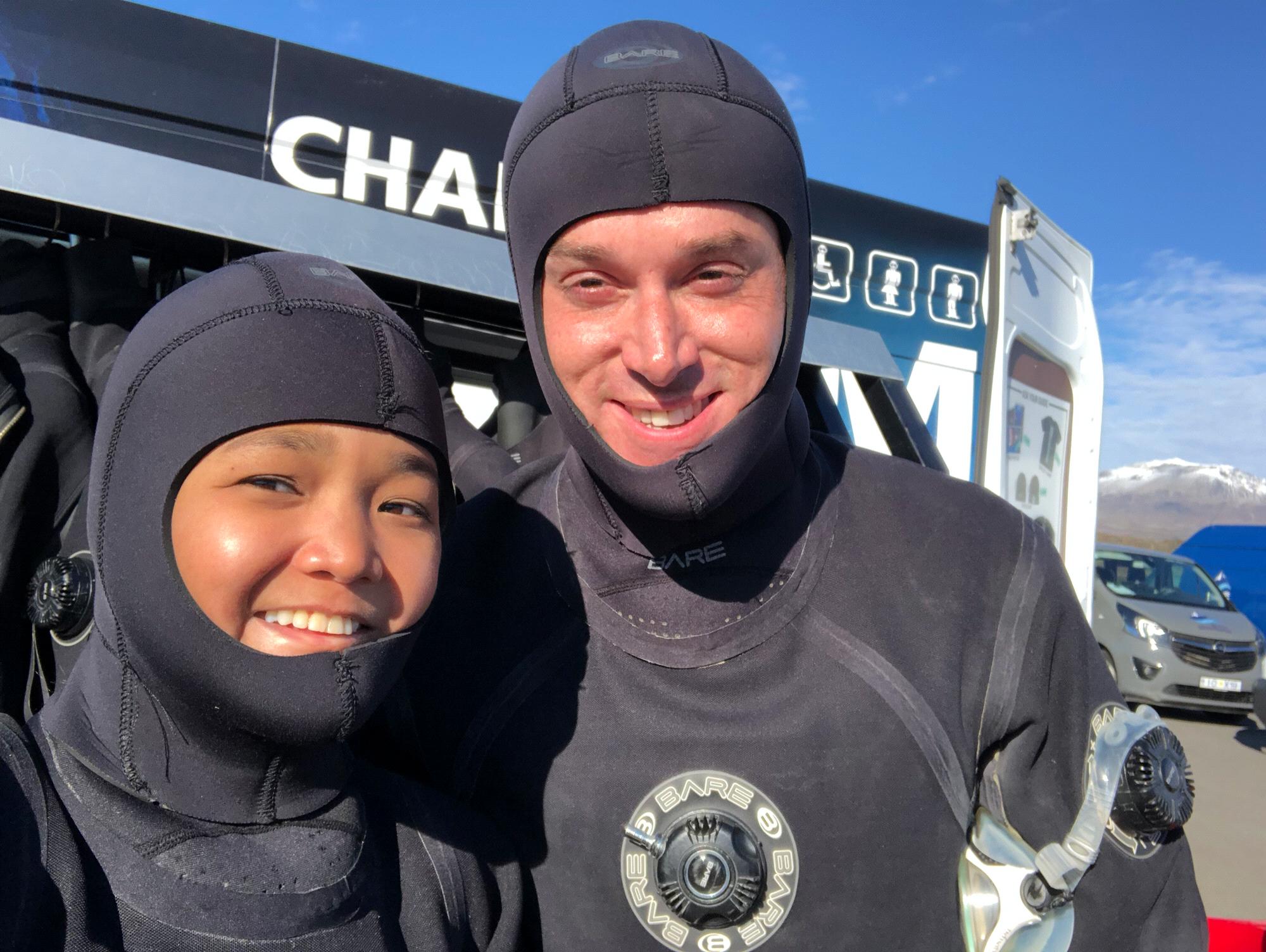 Snorkeling Iceland's glacier waters
