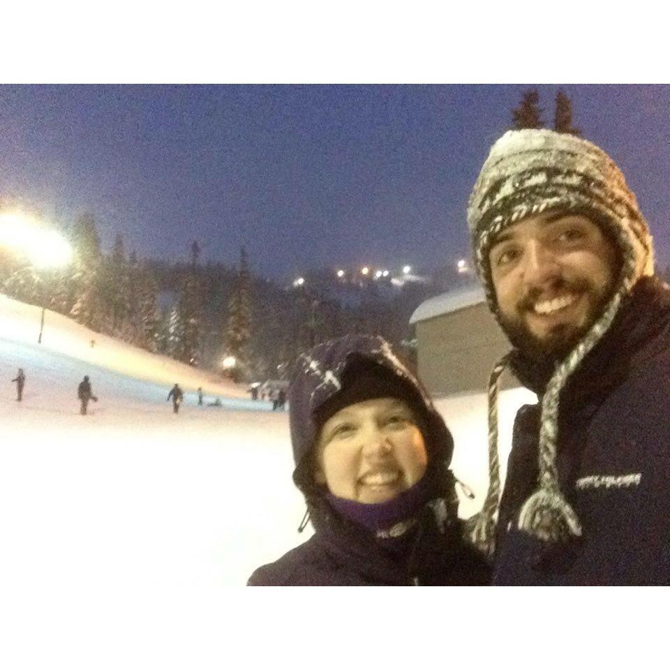 A snowy night on the slopes of Mt Hood,  January 2016
