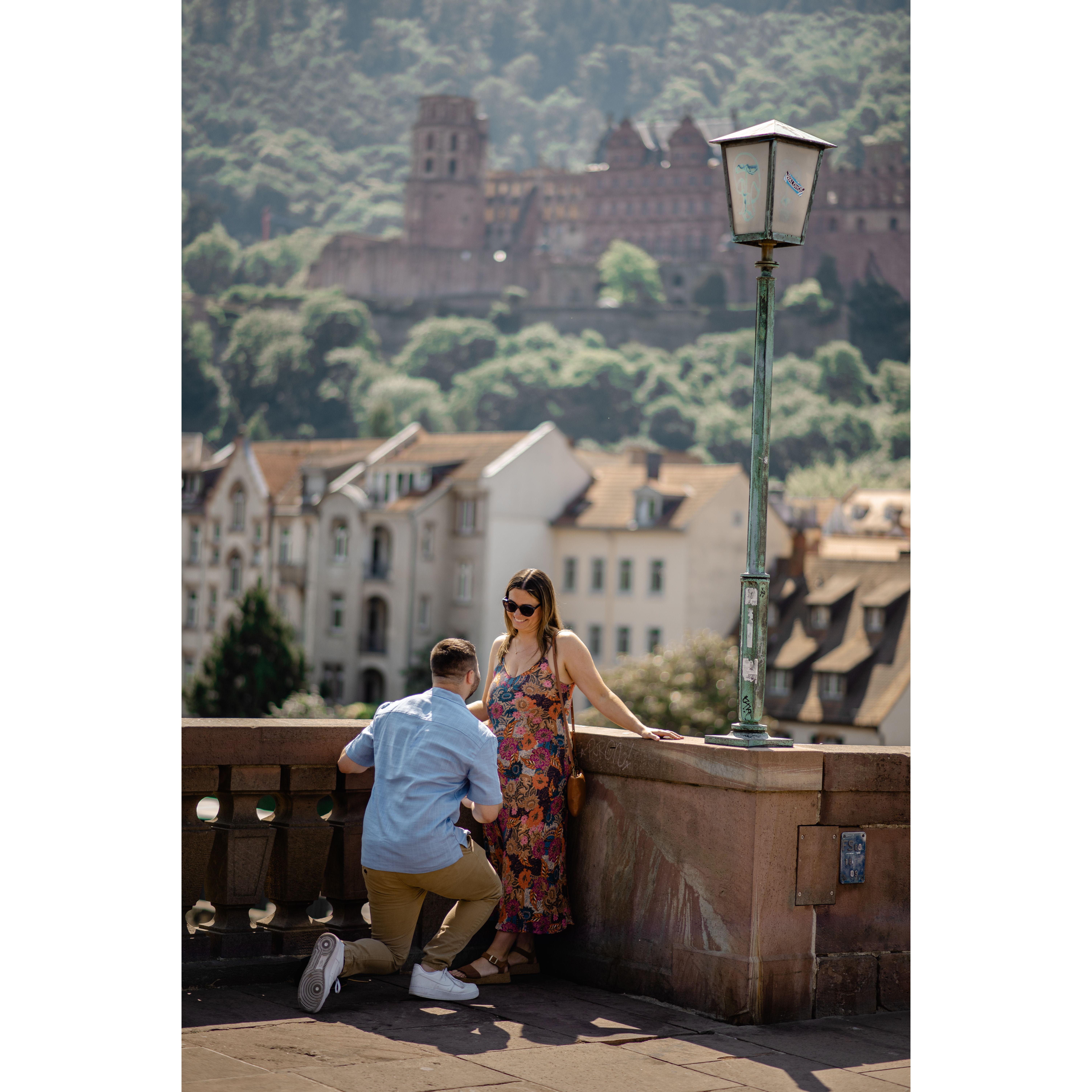 2023- Heidelberg, Germany- Ryan proposing to Melissa