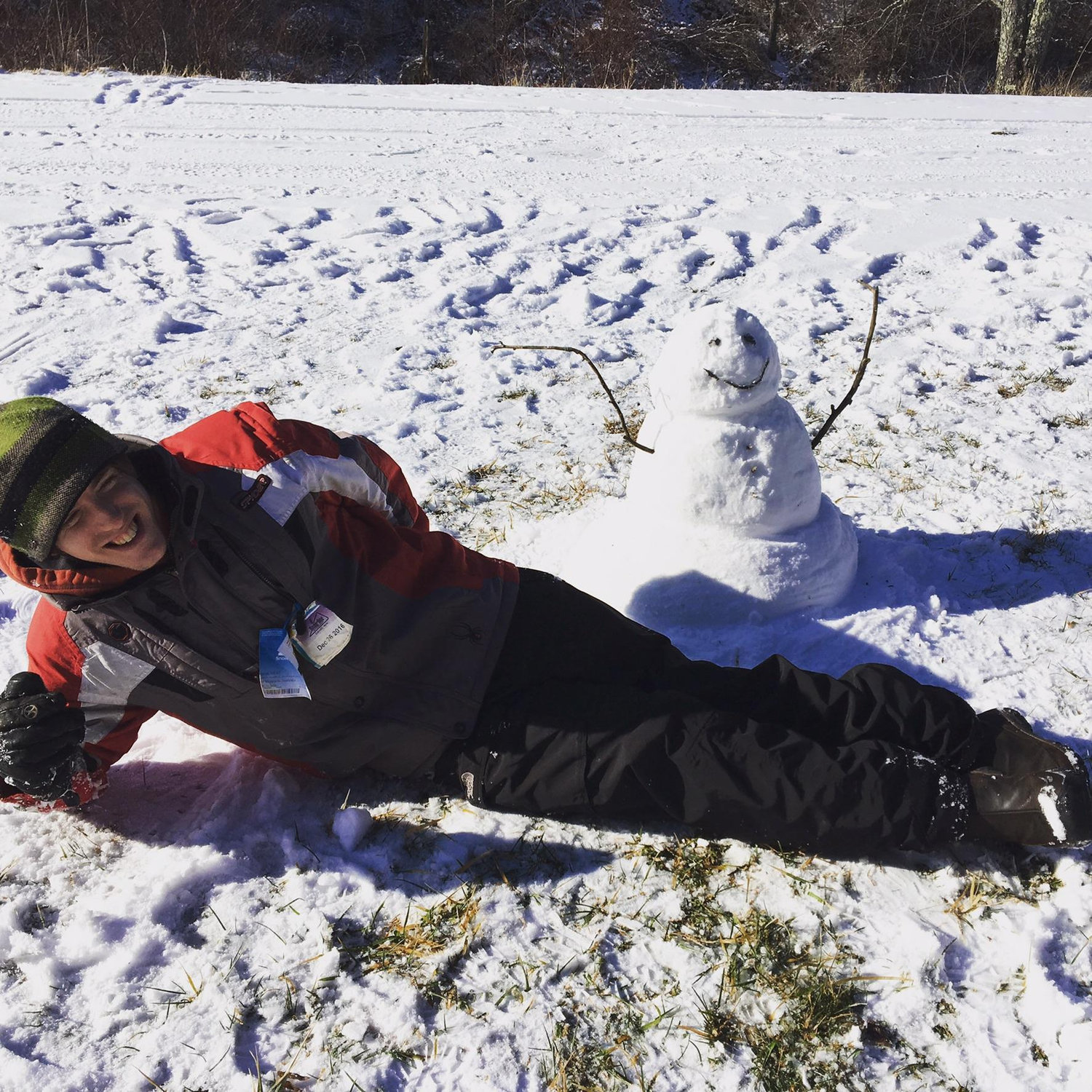 Bert, our first snowman, Thomas, West Virginia - February 2018