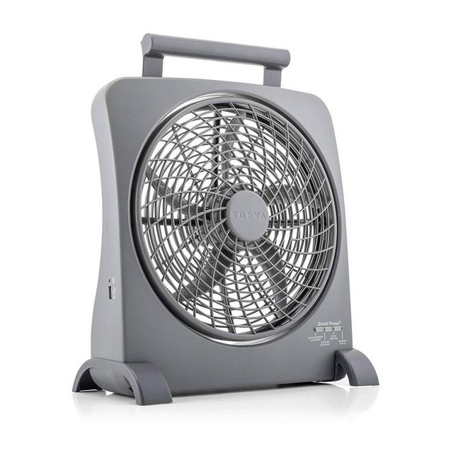 Treva 10" Smartpower Portable Battery Powered or Rechargeable Fan with Adapter