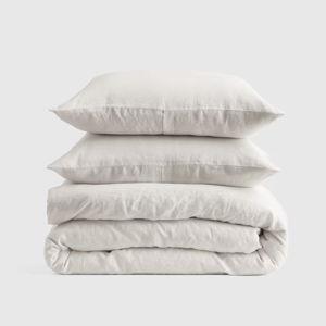 European Linen Duvet Cover Set - Full/Queen - Sand