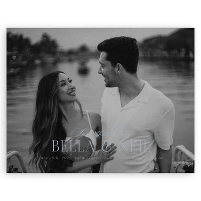 Powder Blue Wedding Digital Save the Date - Saif Landscape