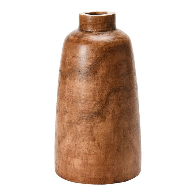 Paulownia Wood Vase, Brown