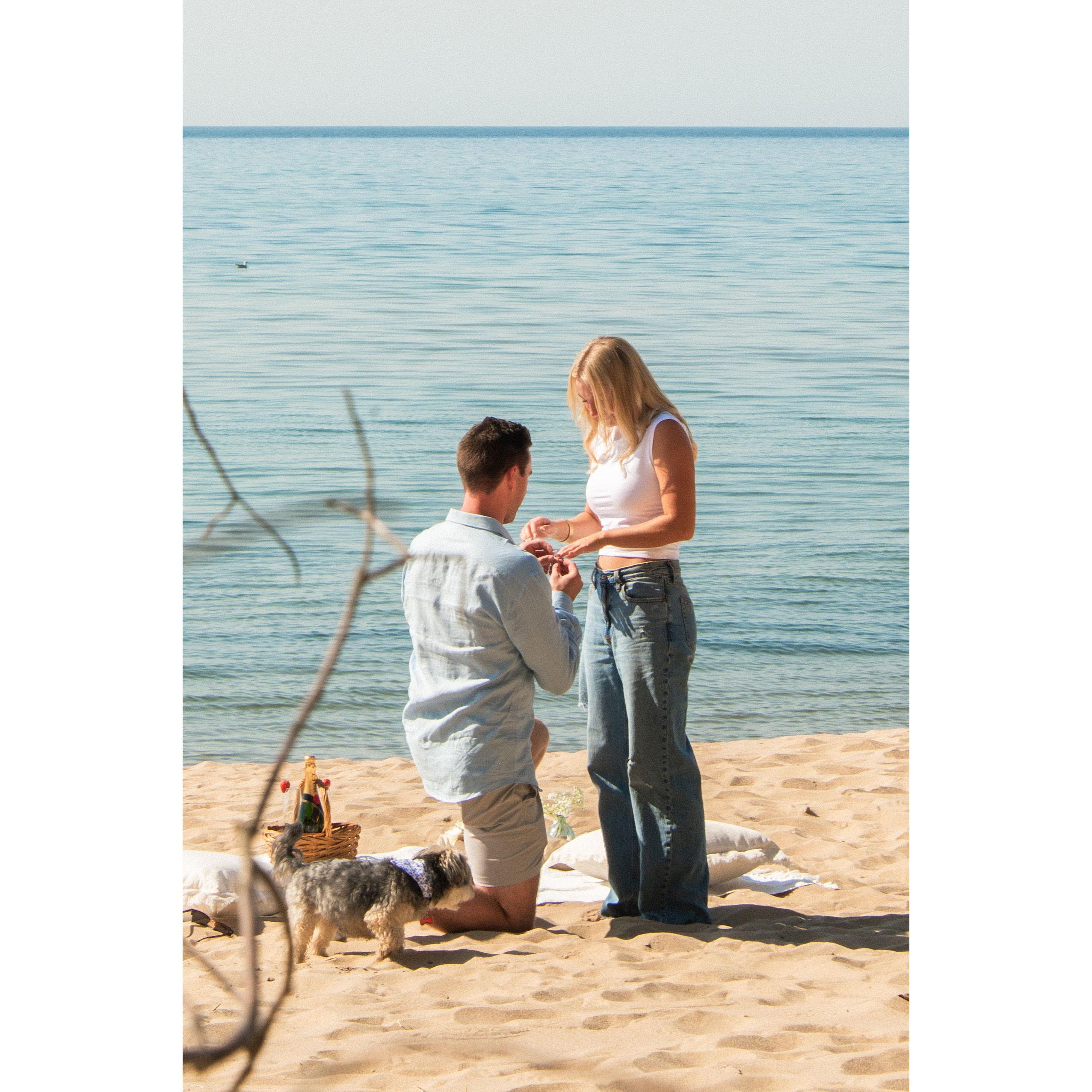 after 6 years together, Paul popped the question!