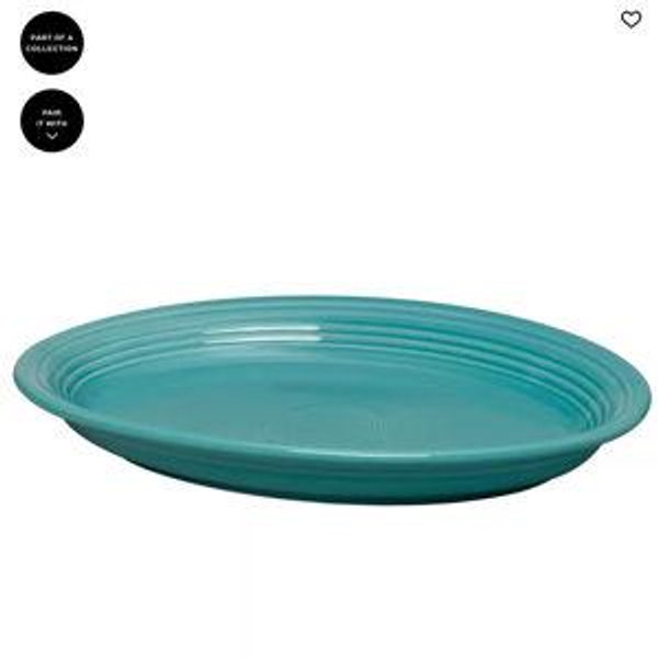 Fiesta Large Oval Serving Platter, 13 5/8" Turquoise - Macy's