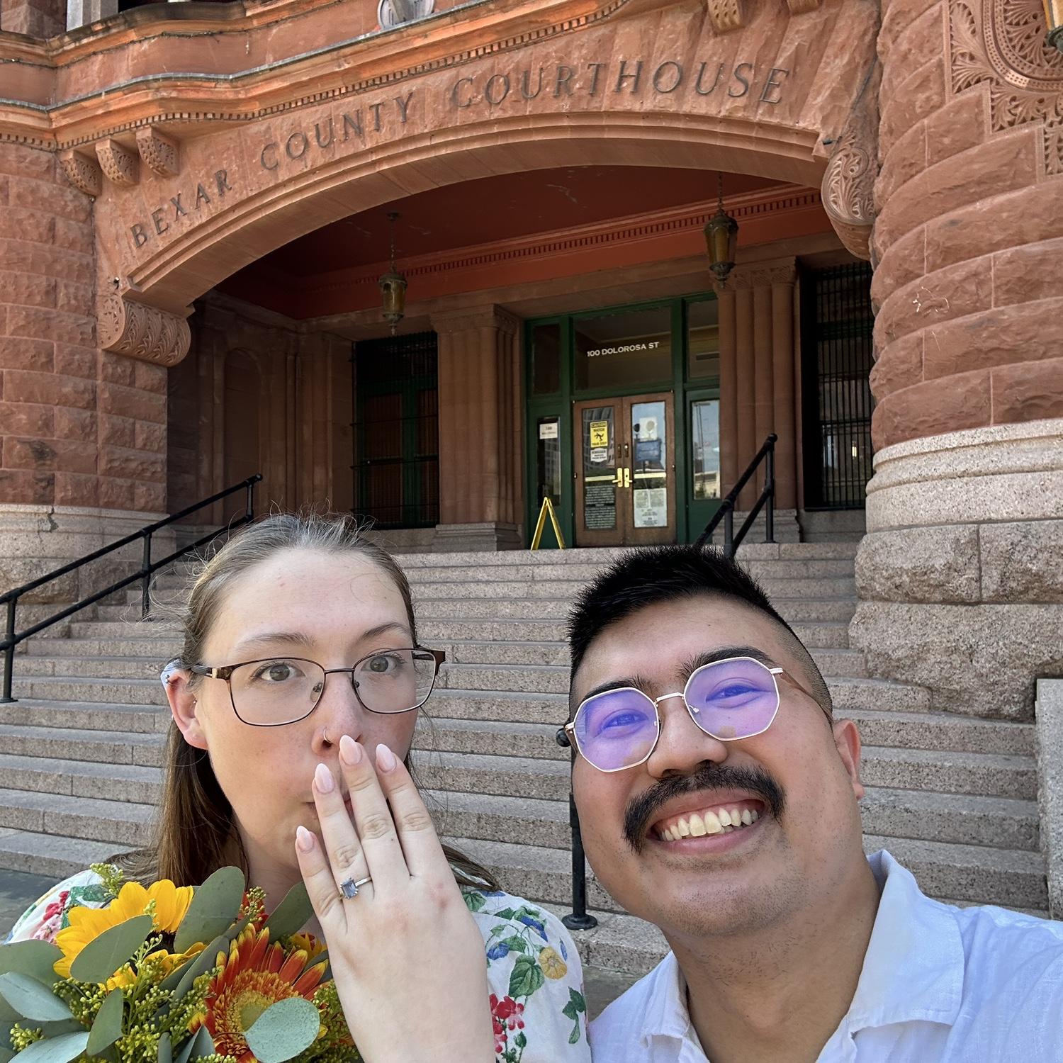 Right after we got married at the courthouse!!