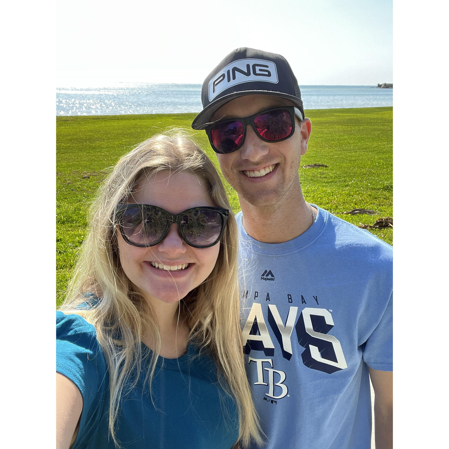 At the Tampa Bay before the Rays game