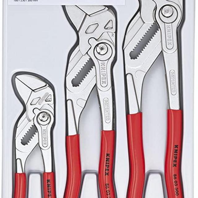 KNIPEX Tools 00 20 06 US2, Pliers Wrench 3-Piece Set
