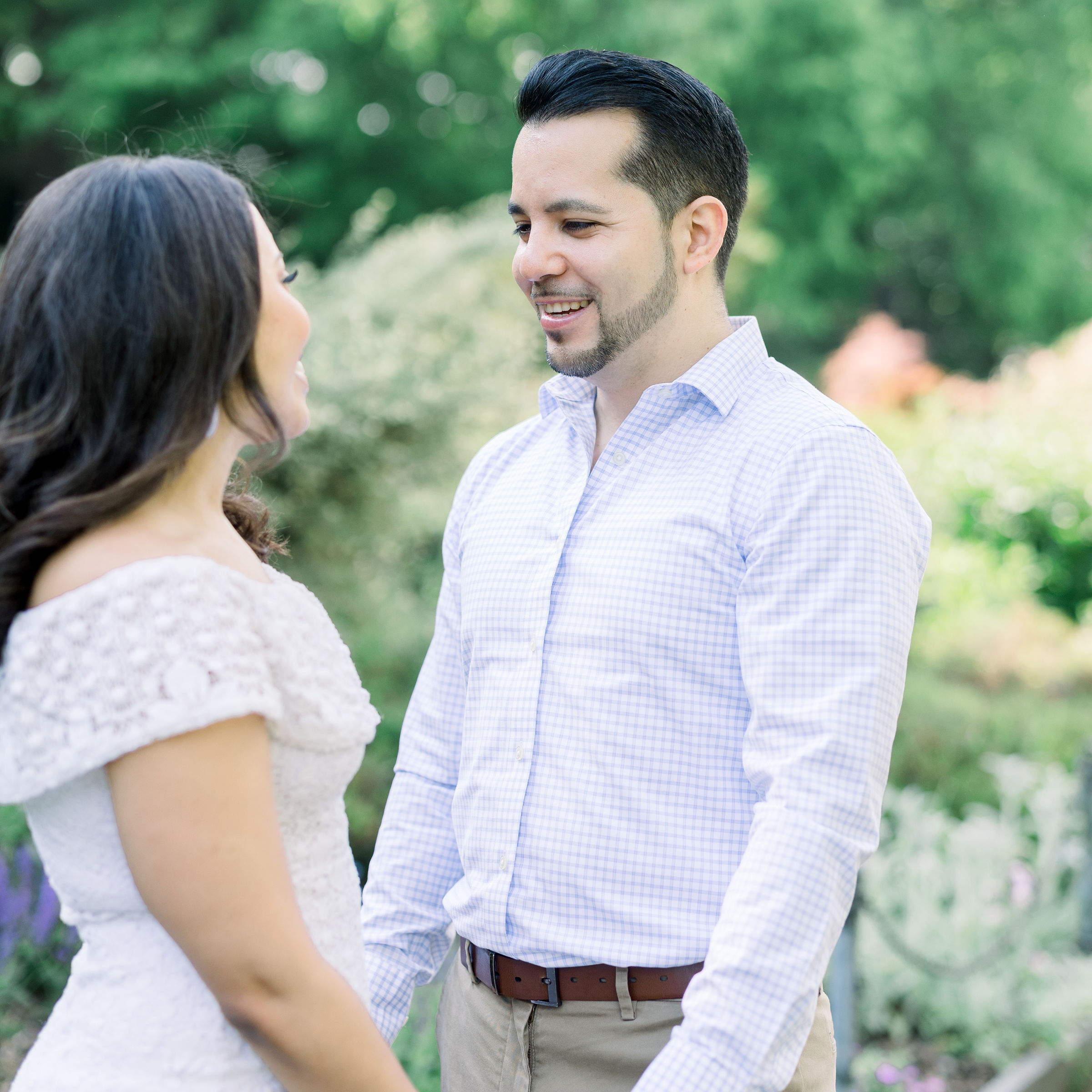 When the photographer tells you to "romantically look each other's eyes"....