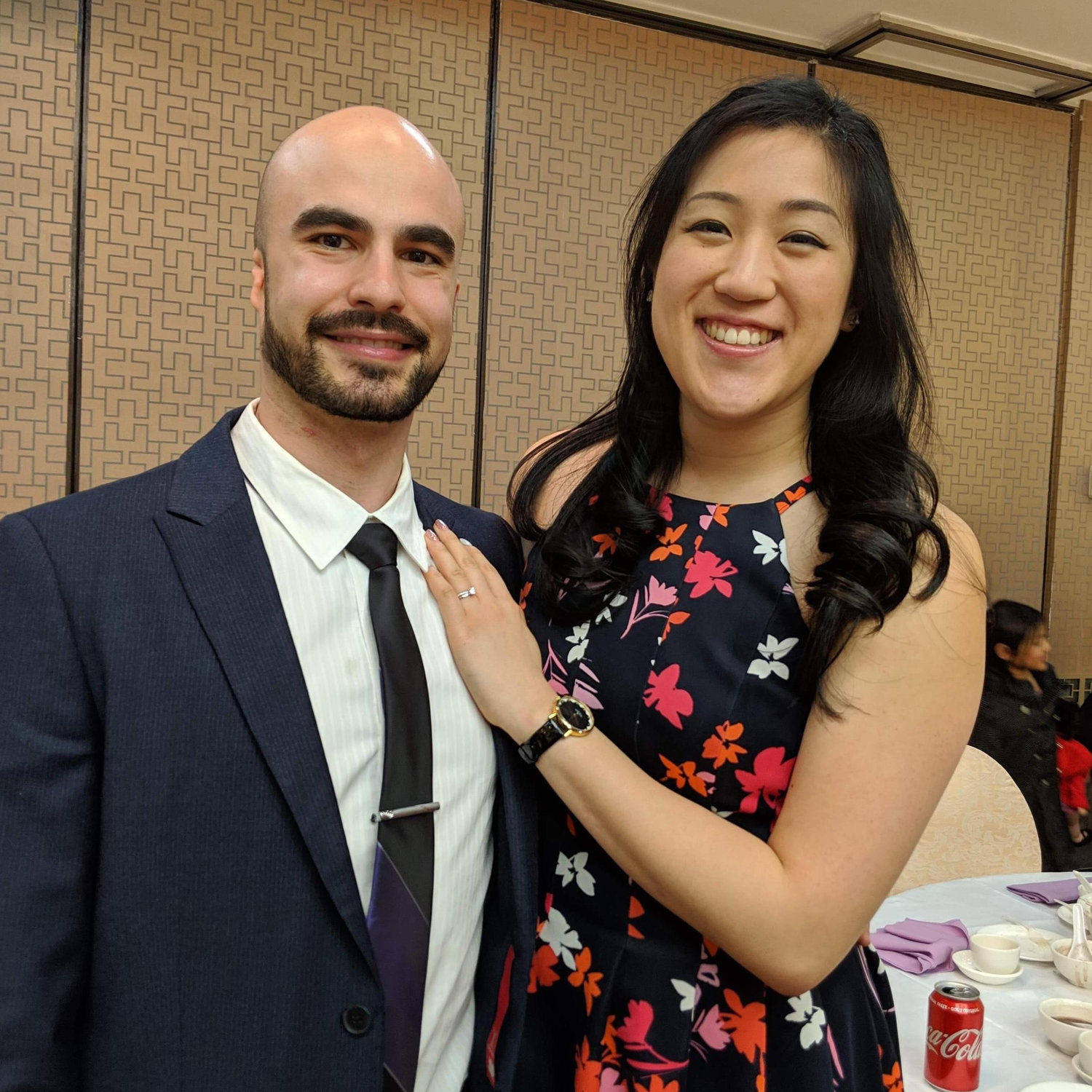 All dressed up and showing off the bling