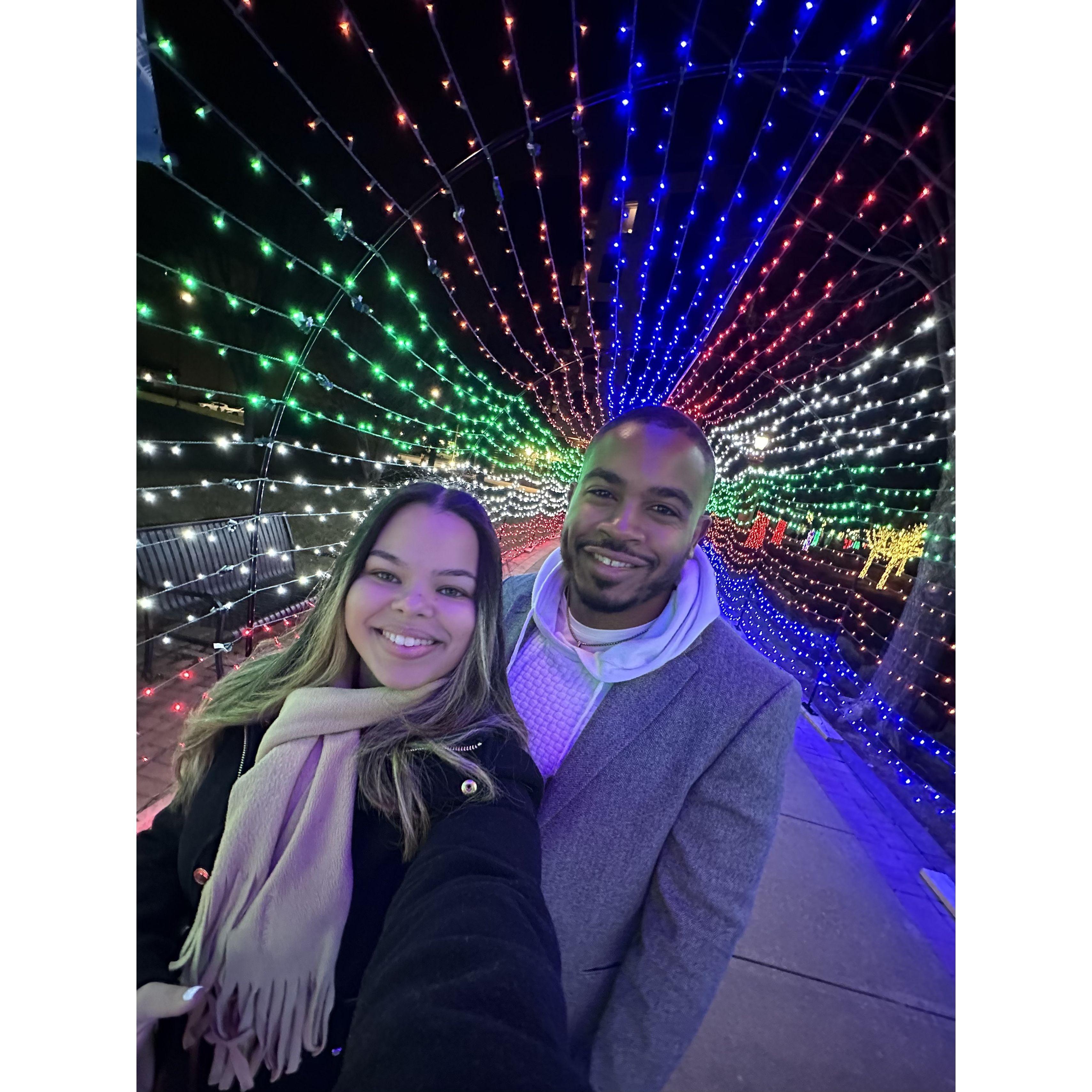 Before I had any idea I was getting proposed to. No wonder he was taking so many pictures with me haha...trying to slow me down so everyone could get to the surprise spot :)
