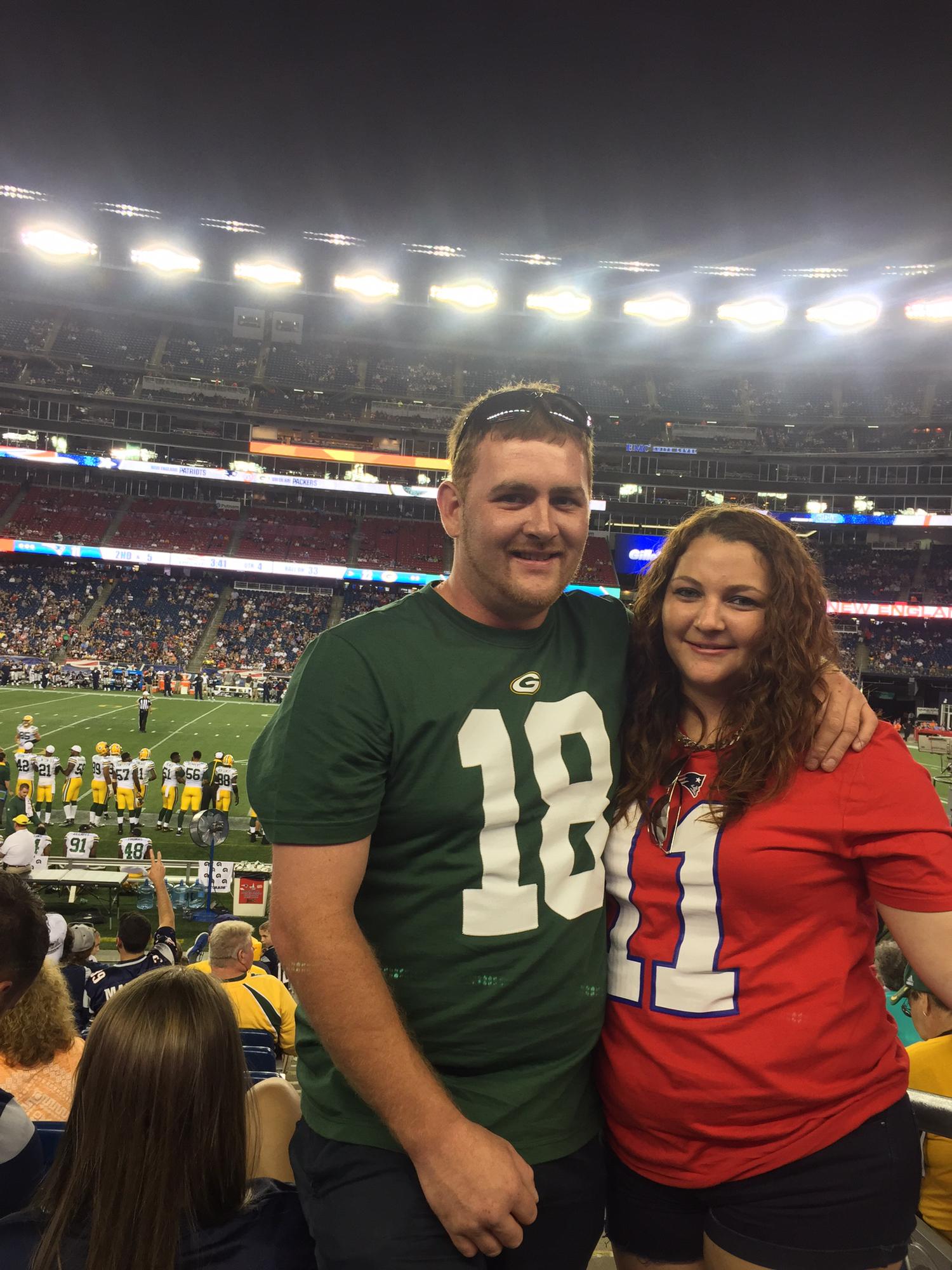 Nicole took Ben to his first NFL game for his birthday.