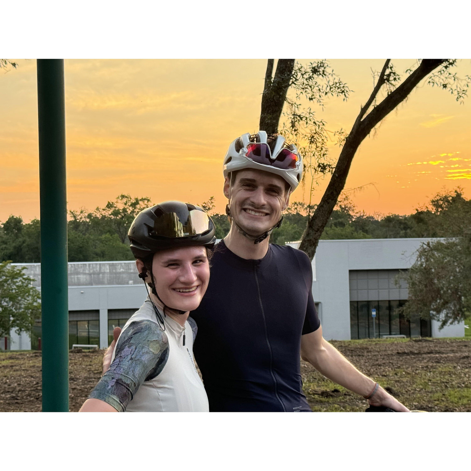 Caught doing bike workout together near home in Tallahassee! Thanks Pete Butler for the photo!