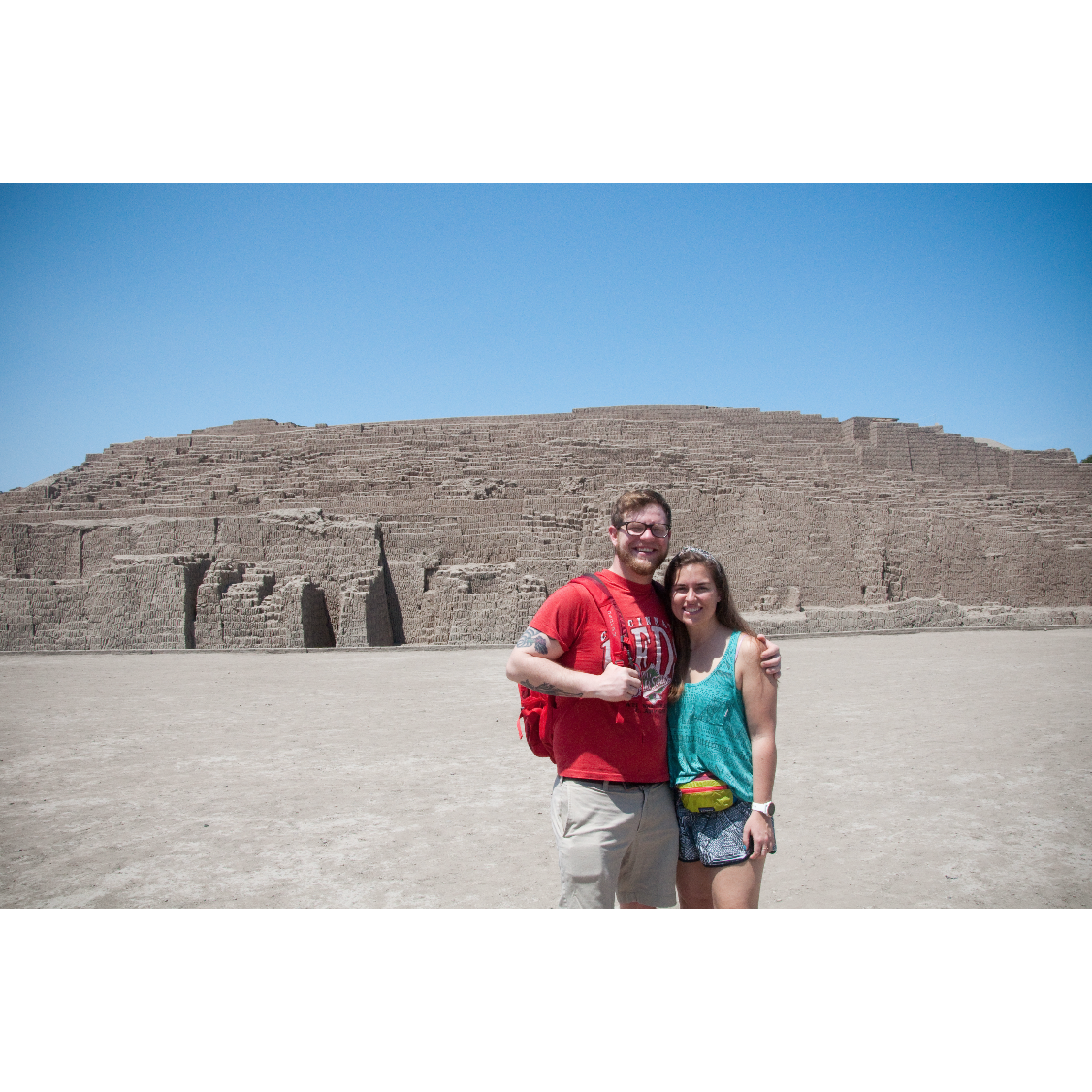 Exploring the Huaca Pucllana ruins in Lima