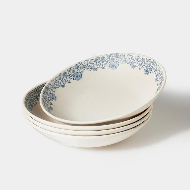 4pc 38oz Melamine Mixed Pattern Pasta Bowls - Threshold™ designed with Studio McGee