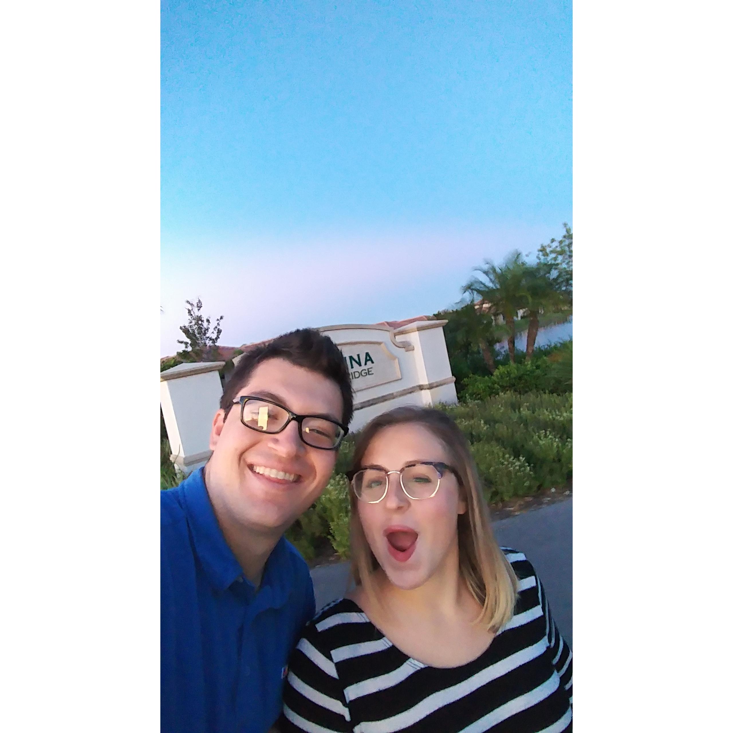 On a walk in Ave Maria.