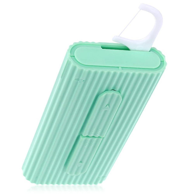 WLLHYF Portable Dental Floss Case Automatic Dental Floss Pick Organizer Travel Flosser Dispenser Storage Refillable Holder Boxes with 10 Floss Picks for Teeth Cleaning