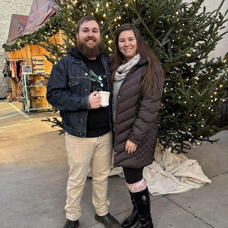 Hot cocoa at the Christmas market at Knoxville's German beer hall