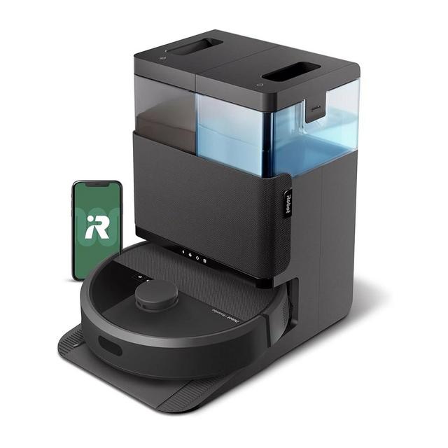 Roomba Plus 405 Combo Robot Vacuum & Mop + AutoWash Dock - Spinning Mop Pads, Self-Empties, Pad Washing & Drying, Self-Cleaning, Pad-Lift, LiDAR Navigation, Compatible with Alexa
