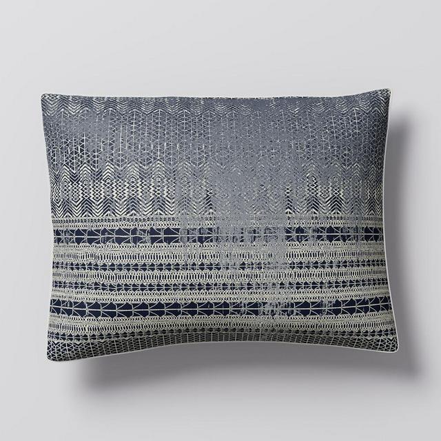 Organic Sateen Echo Standard Sham, Midnight, Set Of 2