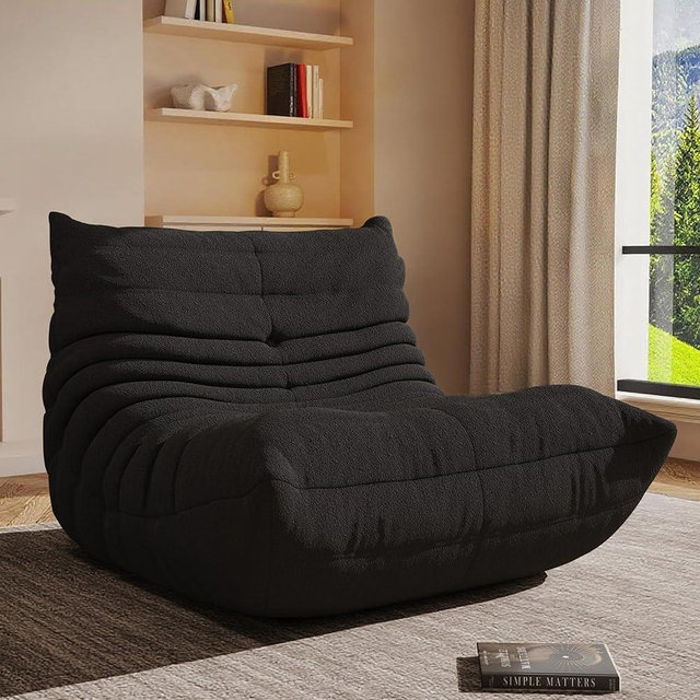 Bean Bag Chair, Oversized Bean Bag Chair for Living Room, Fireside Chair for Adults with Memory Foam Filled, Big Accent Sofa Lounge Floor Sofa for Gaming, Reading, Relax